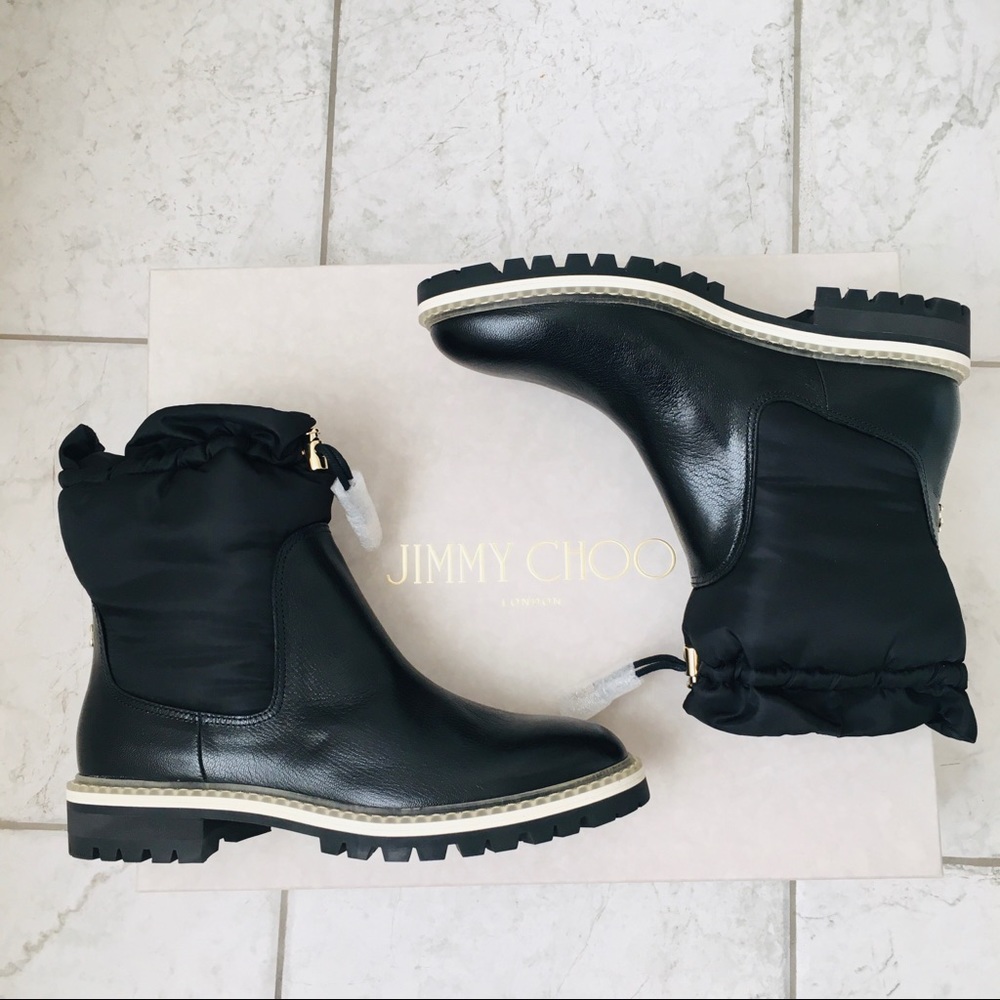 Jimmy Choo BAO Women’s Black Flat Ankle Boots - Picture 3 of 16